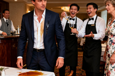 They Mocked the Quiet Guest and “Accidentally” Drenched His Suit—But One Phone Call, a Locked VIP Elevator, and a Name the Manager Whispered Turned the Ballroom Silent, Exposed a Hidden Mission, and Rewrote Everyone’s Future Overnight as cameras quietly rolled