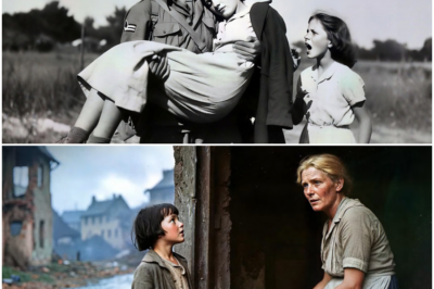 “When a Confused Young German Woman Whispered a Trembling Question to the Soldier Carrying Her Weak Mother, the Unexpected Reply Sparked a Shocking Chain of Revelations, Hidden Histories, and Unsettling Secrets That Turned an Ordinary Rescue Into a Mystery No One Could Have Imagined”