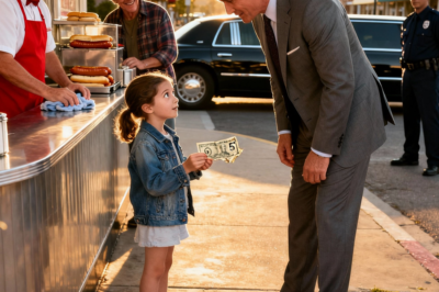 “Here’s Fifty Dollars… I Just Need a Dad for One Day,” the Little Girl Whispered to a Lonely Millionaire CEO—What Began as an Awkward Request Uncovered a Hidden Past, a Missing Guardian, and a Decision That Shocked a Boardroom, a Schoolyard, and an Entire City by Nightfall