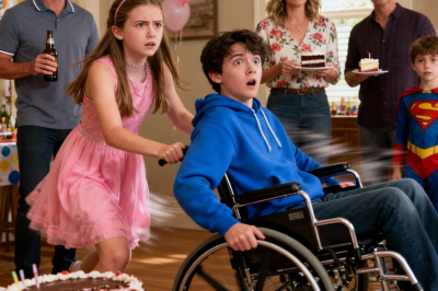 She Shoved Me From My Wheelchair at Her Birthday and Sneered “Stop Faking”—But One Quiet Witness, a Medical File, and the Cake-Cutting Moment Exposed a Cruel Lie, Split the Family, and Rewrote Who Everyone Believed by Nightfall