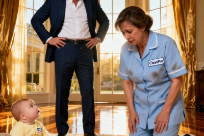 “A Powerful Millionaire Publicly Scolded His Quiet Cleaning Lady, But Everything Changed Instantly When Her Baby Made a Sudden Sound That Exposed a Hidden Truth, Sparked a Shocking Revelation, and Turned the Entire Mansion’s World Upside Down Forever”